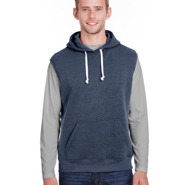 Adult Triblend Fleece Sleeveless Hooded Sweatshirt Thumbnail